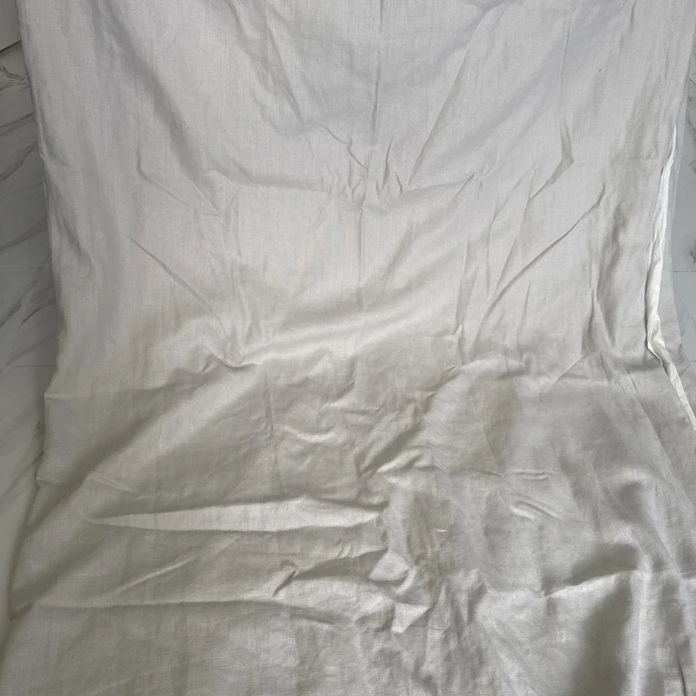 Restoration Hardware Linen Curtains Mist Belgian Heavyweight Textured 100x120 x2
